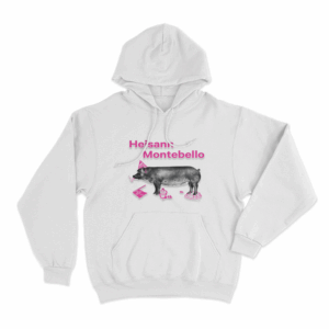 Heisann Montebello Pig Unisex Hoodie White