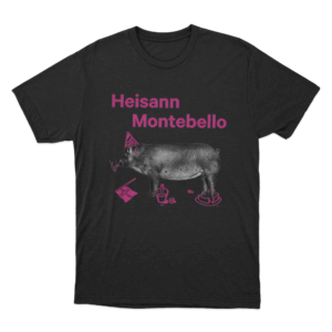 Heisann Montebello Pig Unisex T Shirt Black