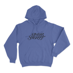 Omar Sheriff Wordmark Unisex Hoodie Blue
