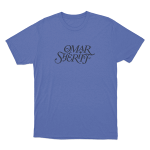 Omar Sheriff Wordmark Unisex T Shirt Blue